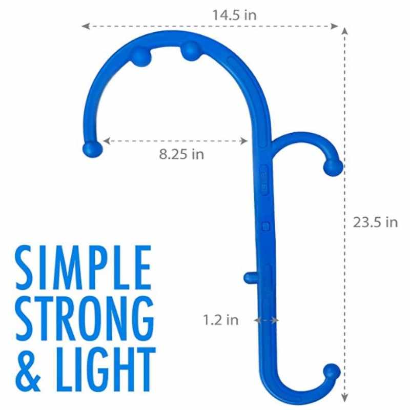 Mini Trigger Point Cane Massager Most Selling Black Self Acupressure Points Massage Tool for Daily Chronic Pain Relief 