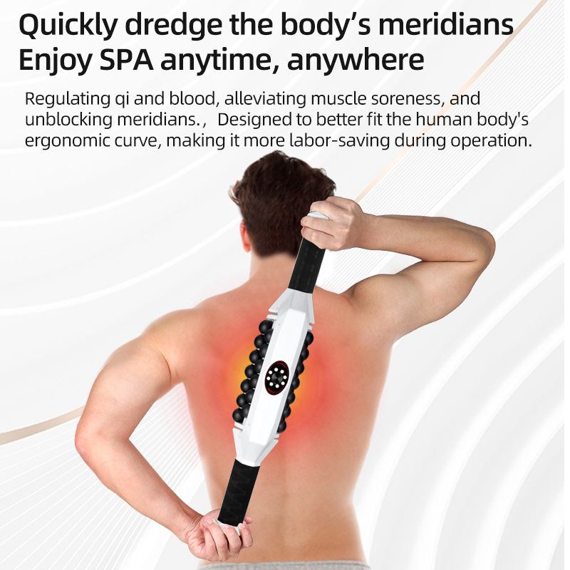 Rechargeable Silicone Fascia Rolling Pieces Electric Cellulite Remove Roller Massage Stick Daily Self Massager