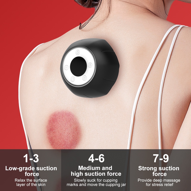 10 Strength Cupping 4 Heating and EMS Stimulate Scraping Cupping Device for Daily Relax Energy Recovery 