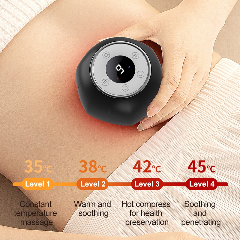 10 Strength Cupping 4 Heating and EMS Stimulate Scraping Cupping Device for Daily Relax Energy Recovery 