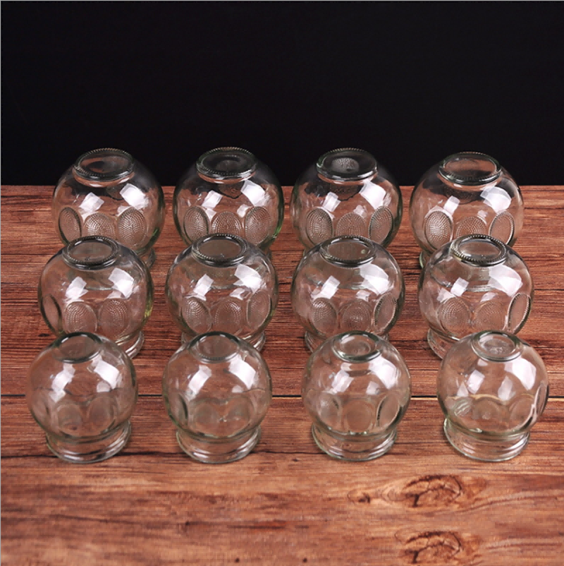 Sub-Health Problem Solve Real Fire Cupping Therapy Massage Set  Most Selling12Pcs Recovery Cups Kit 