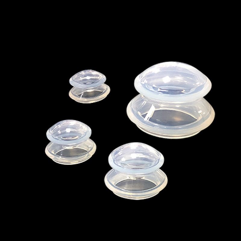 4pcs Transparent Silicone Cupping Cups Home Use No Fire Vacuum Therapy Massage Cupping Kit