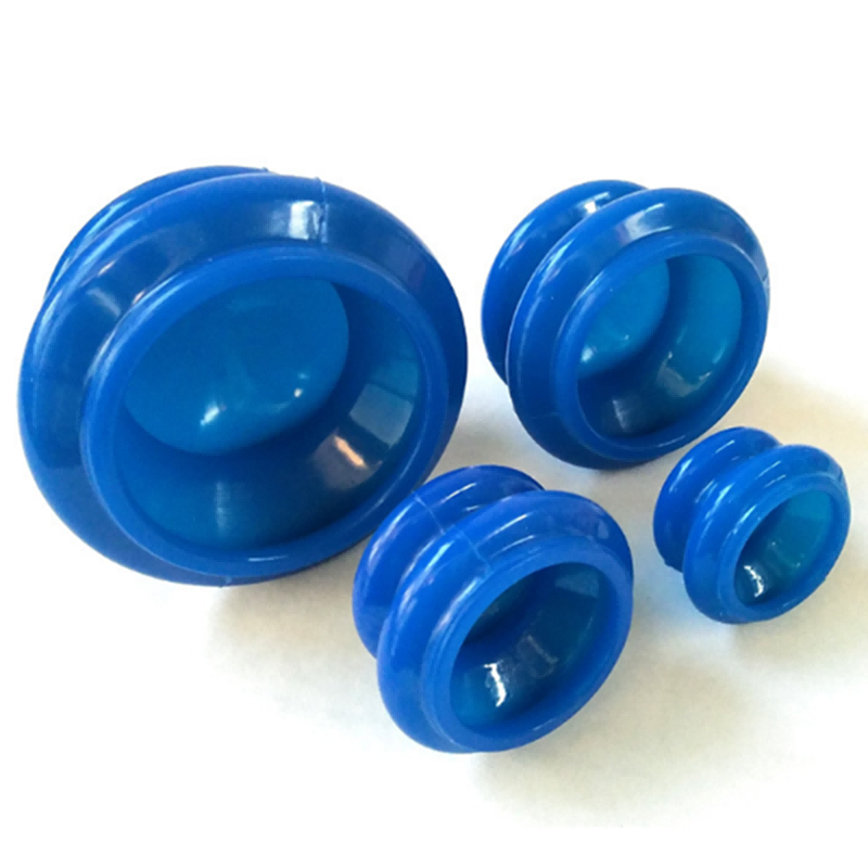 Cheap Solid Color Silicone Cupping Cups Anti Cellulite Vacuum Suction Massage Meridian Drainage Ventosa Tools