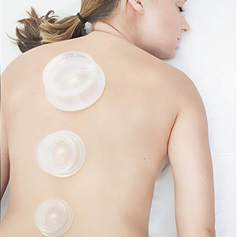 4pcs Transparent Silicone Cupping Cups Home Use No Fire Vacuum Therapy Massage Cupping Kit