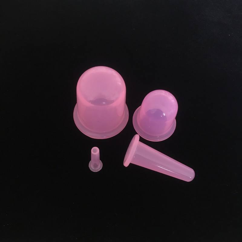 Most Selling Silicone Cupping Kit 4Pcs Clear Cups Manual Cupping Vacuum Therapy for Body Massage and Face Eye Lip Neck Lifting 