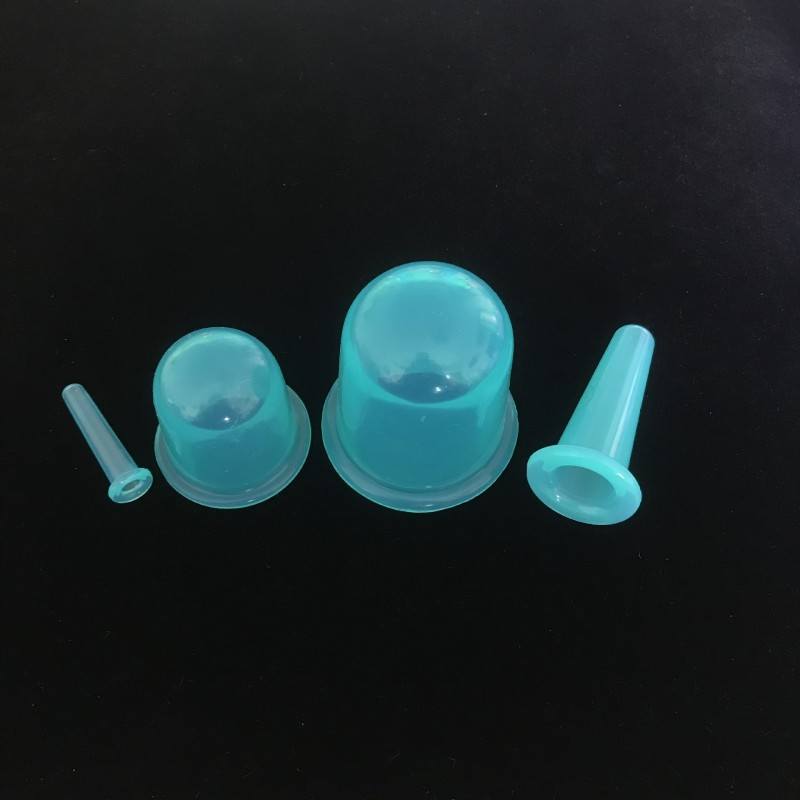 Most Selling Silicone Cupping Kit 4Pcs Clear Cups Manual Cupping Vacuum Therapy for Body Massage and Face Eye Lip Neck Lifting 