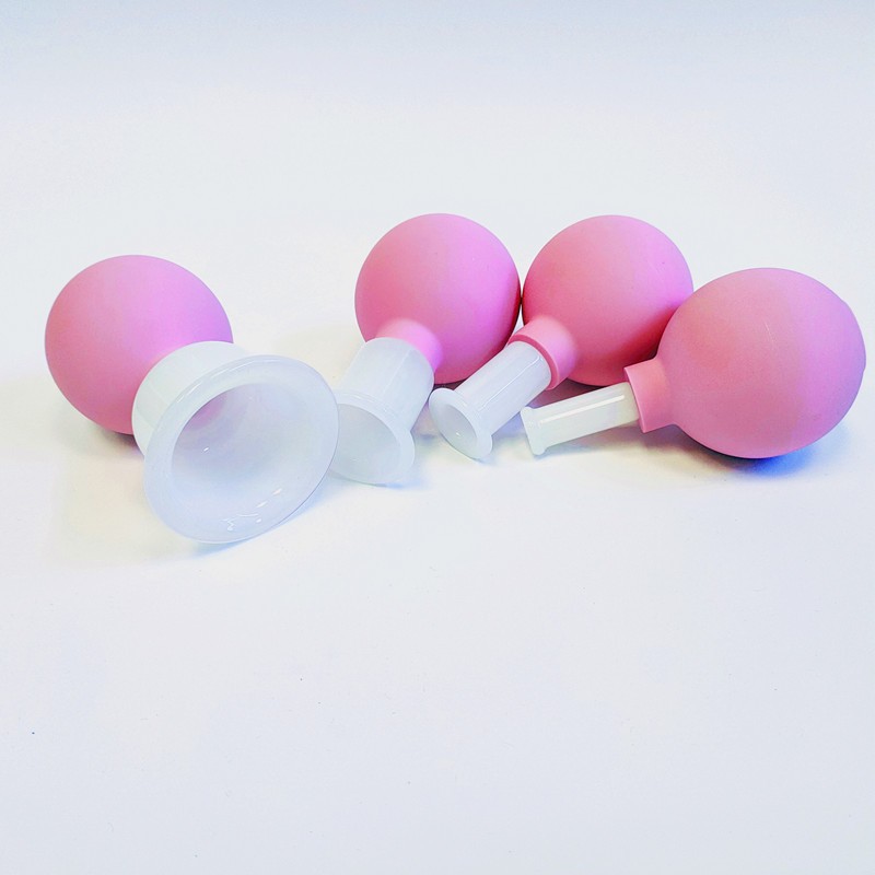 Nature White Jade Stone Cupping Cups 4 Size Vaccum Cup for Body Lymphatic Drainage and Face Skin Rejuvenate Massage