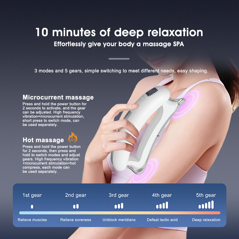 2400mah Electric NEMS Micro-Current Myofascia Release Massage Board As EMS Scraping Massager Device