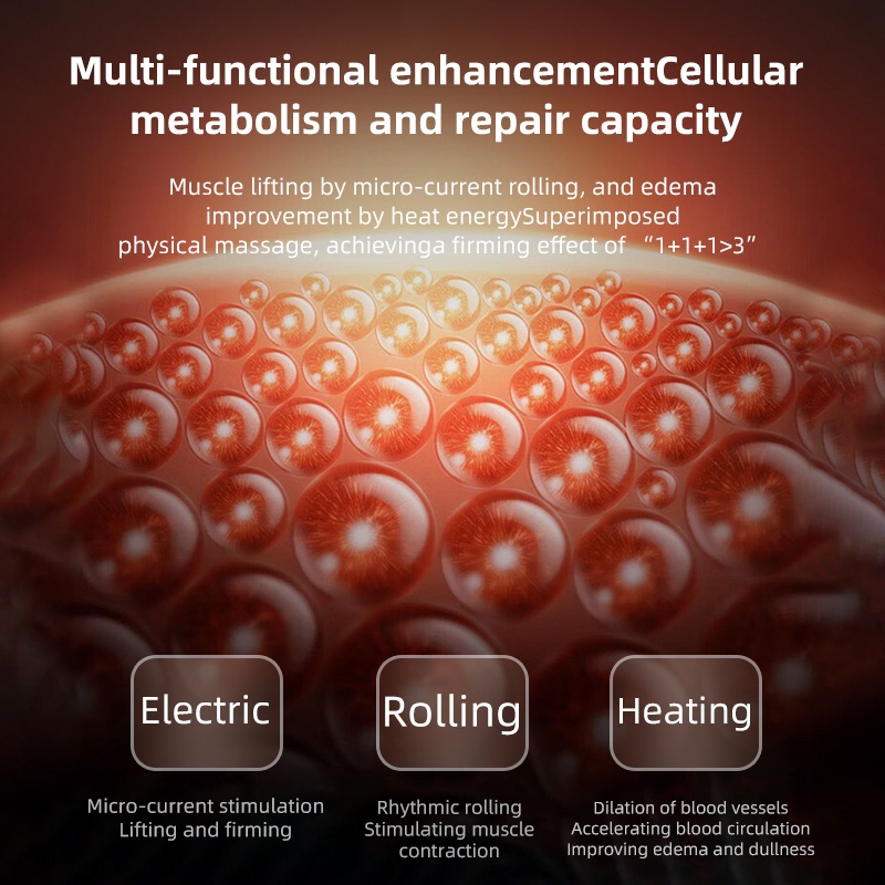 Meridian Drainage Toxic Compel Rolling Massage Devices Electric Home Use Relaxing Celulite Remover Body Roller Massager