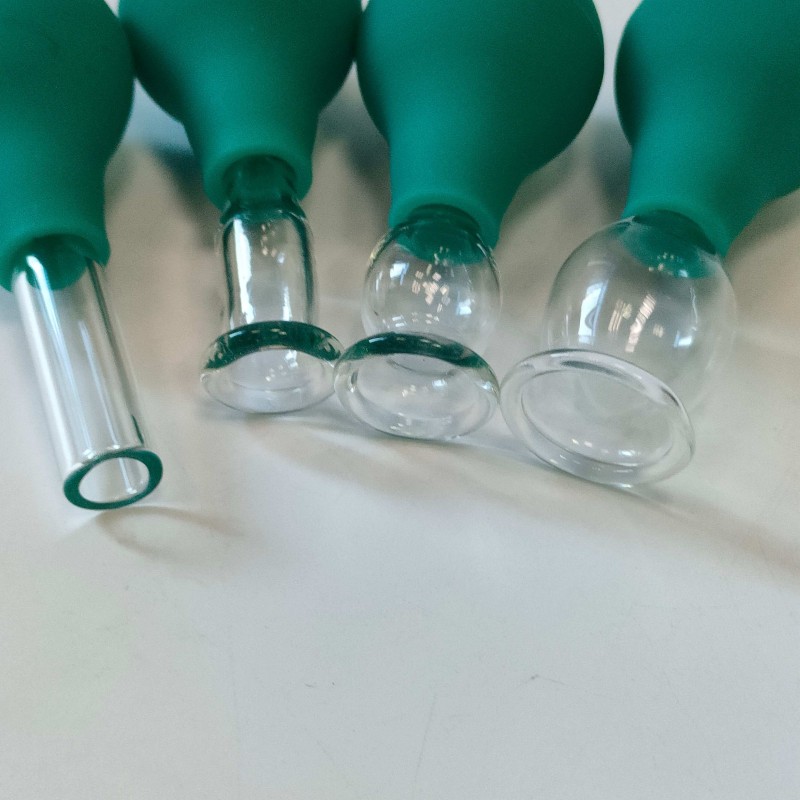 Energy Save Silicone+Glass Mini Face Lifting Cupping Cups Manufacturer  