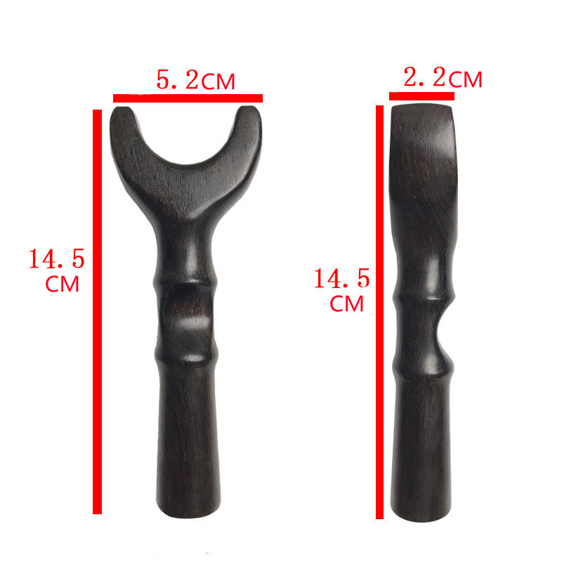 Black Sanders Wooden Spinal Corrector Supply Chiropractic Adjusting Tools Kit 5 Pieces Adjusting Spine Activator Hammer 