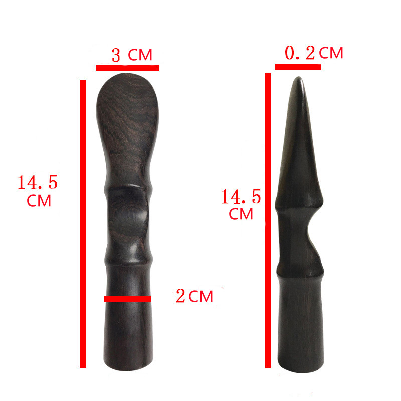 Black Sanders Wooden Spinal Corrector Supply Chiropractic Adjusting Tools Kit 5 Pieces Adjusting Spine Activator Hammer 