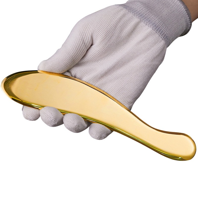 Pure Copper Gua Sha Massage Knife Fascia Release Scraping Massage Tools for Pain Relief 