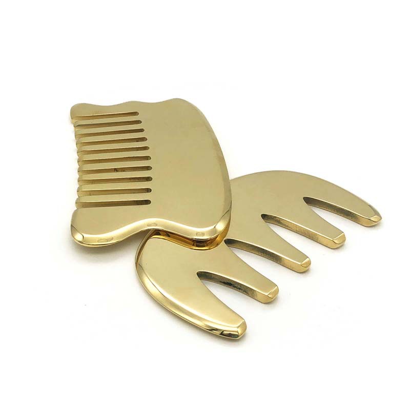 Daily Massage Usage Brass Copper Scraping Comb Massage for Headache Relief Scalp Merdian Drainage Massage