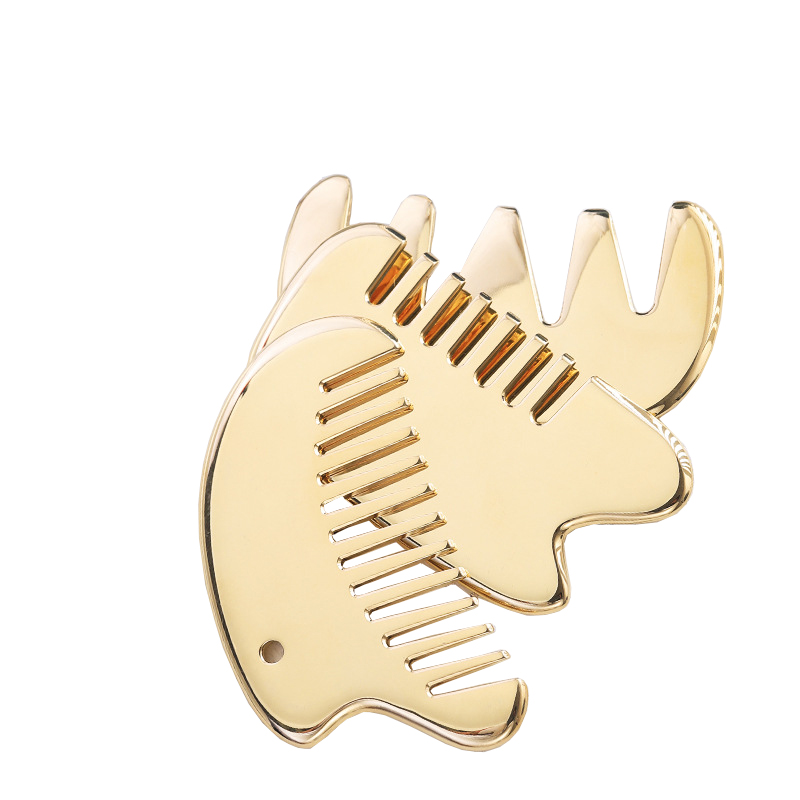 Daily Massage Usage Brass Copper Scraping Comb Massage for Headache Relief Scalp Merdian Drainage Massage