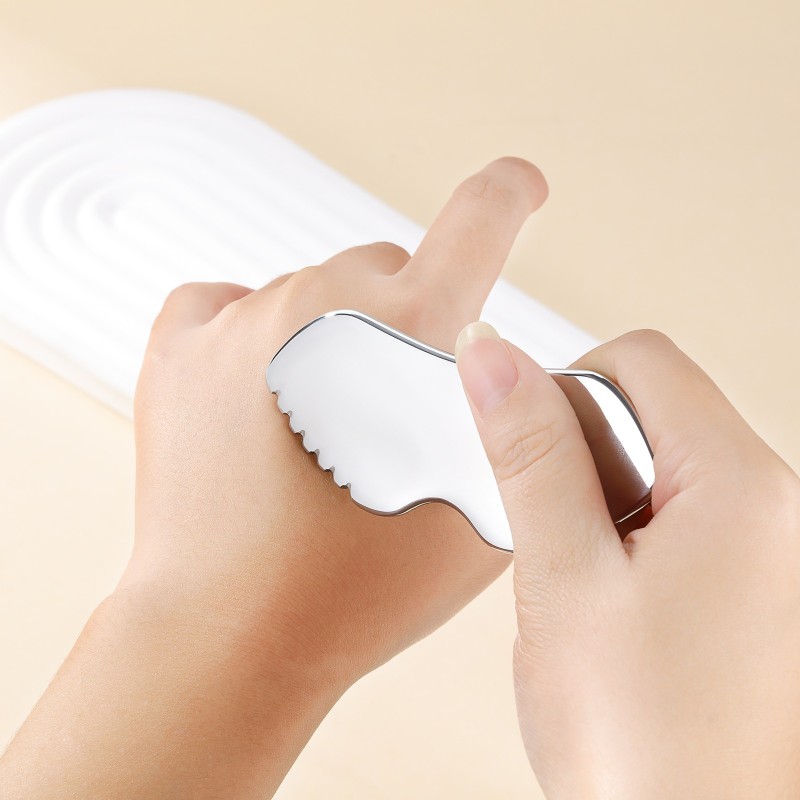 Mini Steel Guasha Board for Face Lifting Massage and Body Meridian Unblock Massage