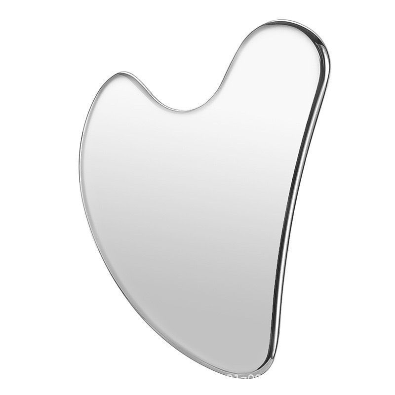 Stainless Steel Face Lifting Guasha Massage Plate Finger Shape Meridian Massage Scraper
