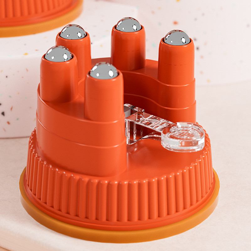 Black Orange Wall Mountable Suction Hands Free Acupoint Massage Device DIY Back Pain Relief Massager