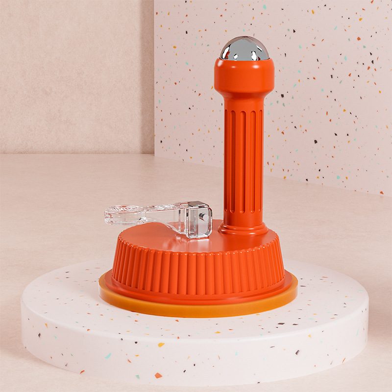 Black Orange Wall Mountable Suction Hands Free Acupoint Massage Device DIY Back Pain Relief Massager