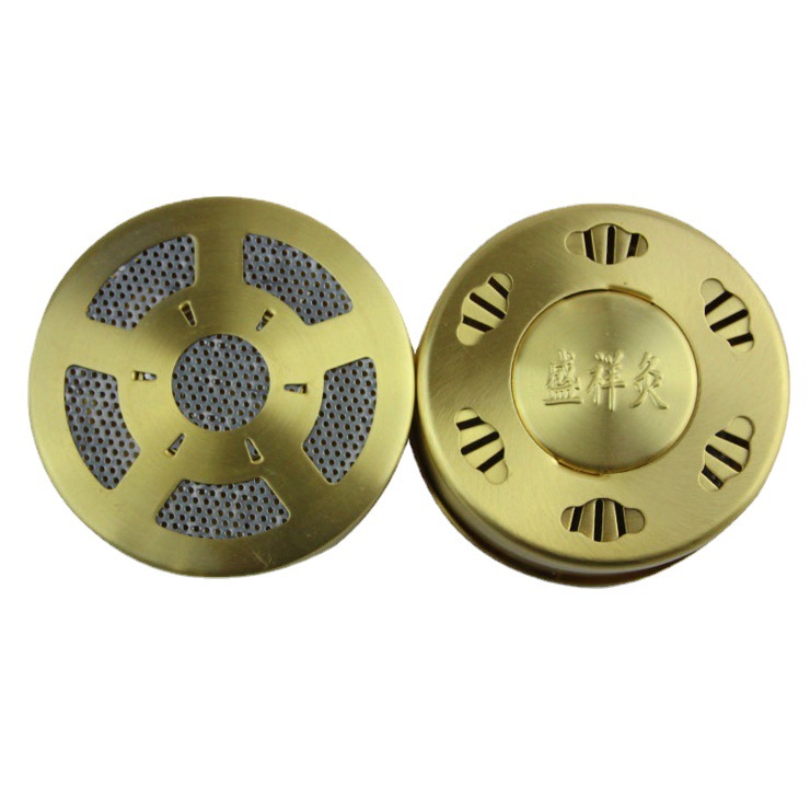 4cm Diameter 8cm Hight Round Pure Copper Moxa Cone Holder Match for Clothes Moxibustion Device 