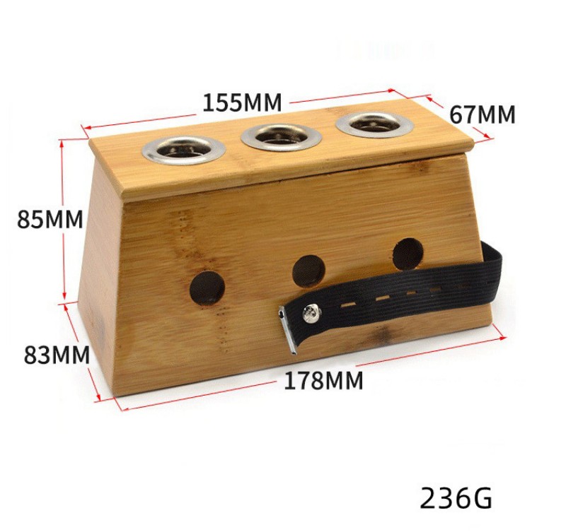 Popular 1-6 Holes Choice Moxibustion Wooden Box Match for Moxa Cone and Moxa Stick