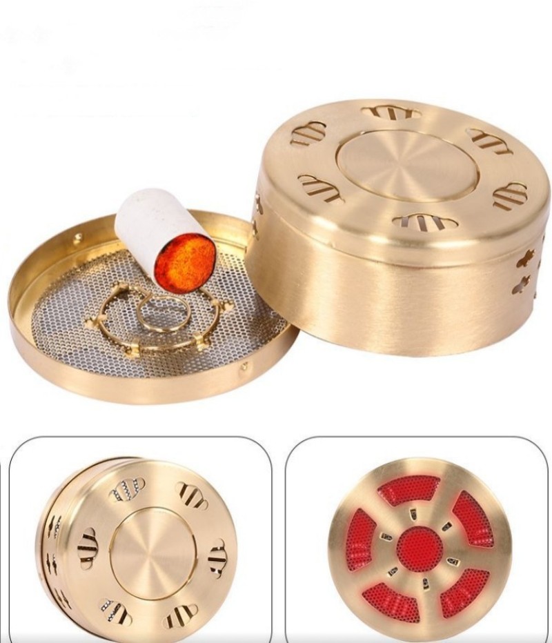 4cm Diameter 8cm Hight Round Pure Copper Moxa Cone Holder Match for Clothes Moxibustion Device 