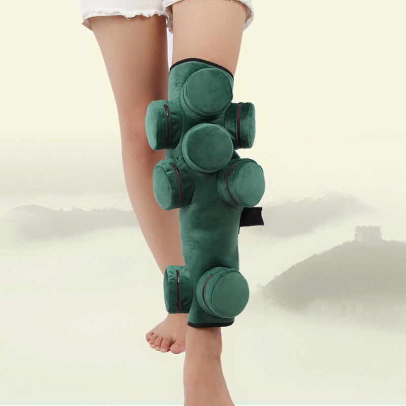 Portable Homo Use No Smoke Shoulder Back Knee Moxibustion Therapy Device Velvet Material Cover Copper Moxa Cone Holder