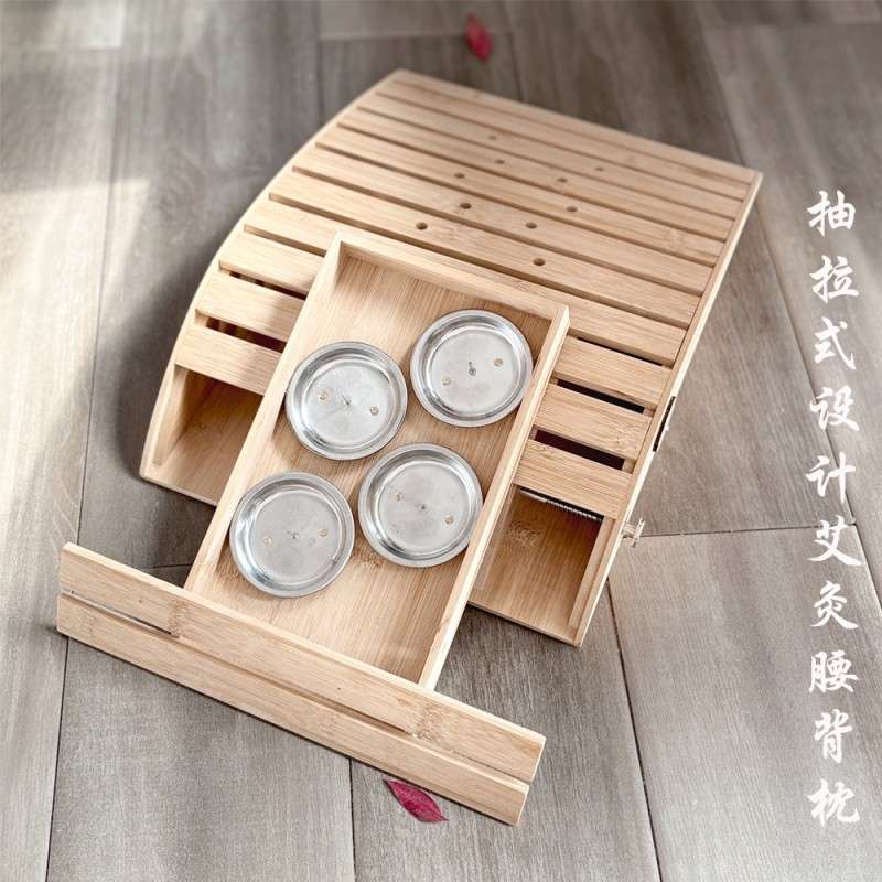 Multi-function Wooden Moxibustion Box as Back Stretcher Massage Device