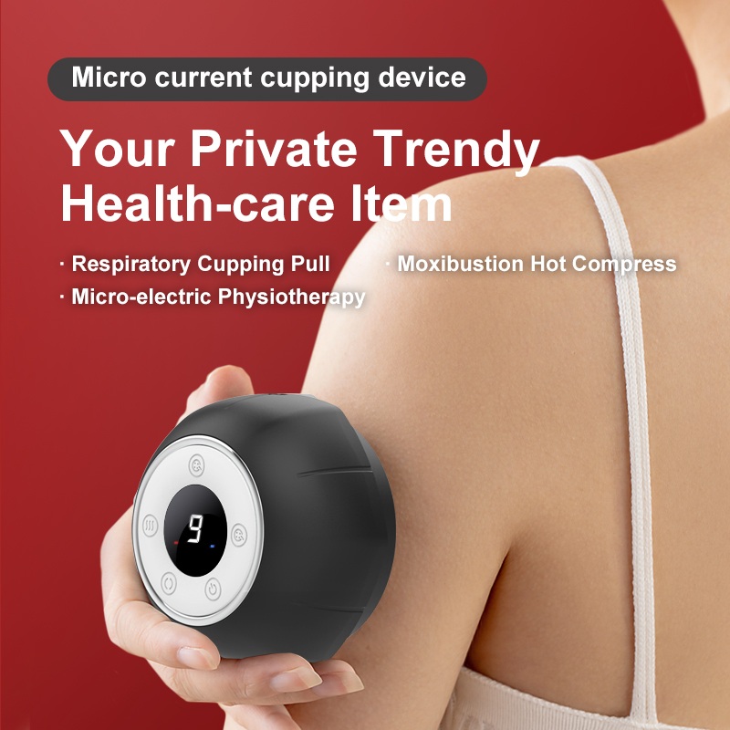 10 Strength Cupping 4 Heating and EMS Stimulate Scraping Cupping Device for Daily Relax Energy Recovery