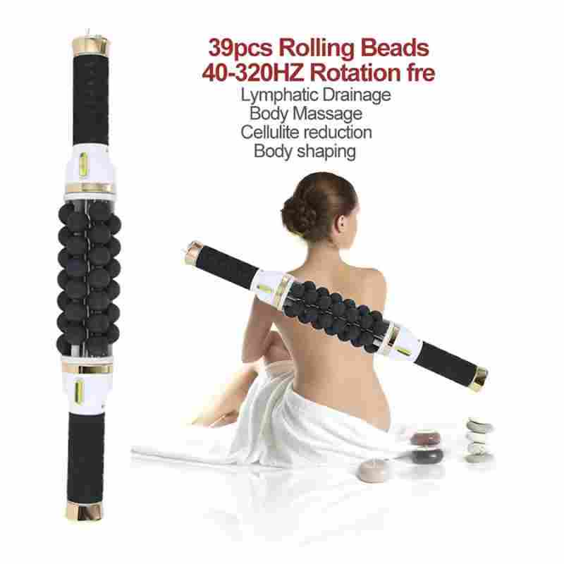 Meridian Drainage Toxic Compel Rolling Massage Devices Electric Home Use Relaxing Celulite Remover Body Roller Massager