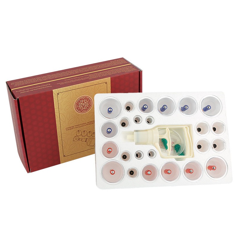 24 Cupping Set China Physical Therapy Equipment Plastic Vacuum Cupping Machine Cupping Device