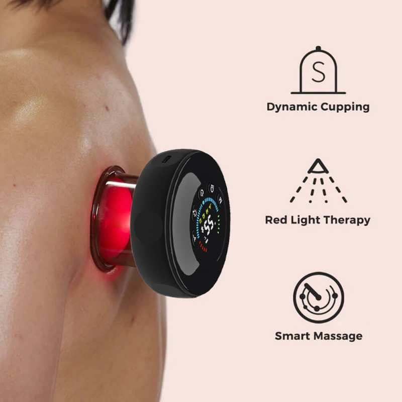 Remote Control Portable Multi-Function Cupper Pain Relief Weight Loss Red Light Vacuum Suction Cup Smart Cupping Therapy Device