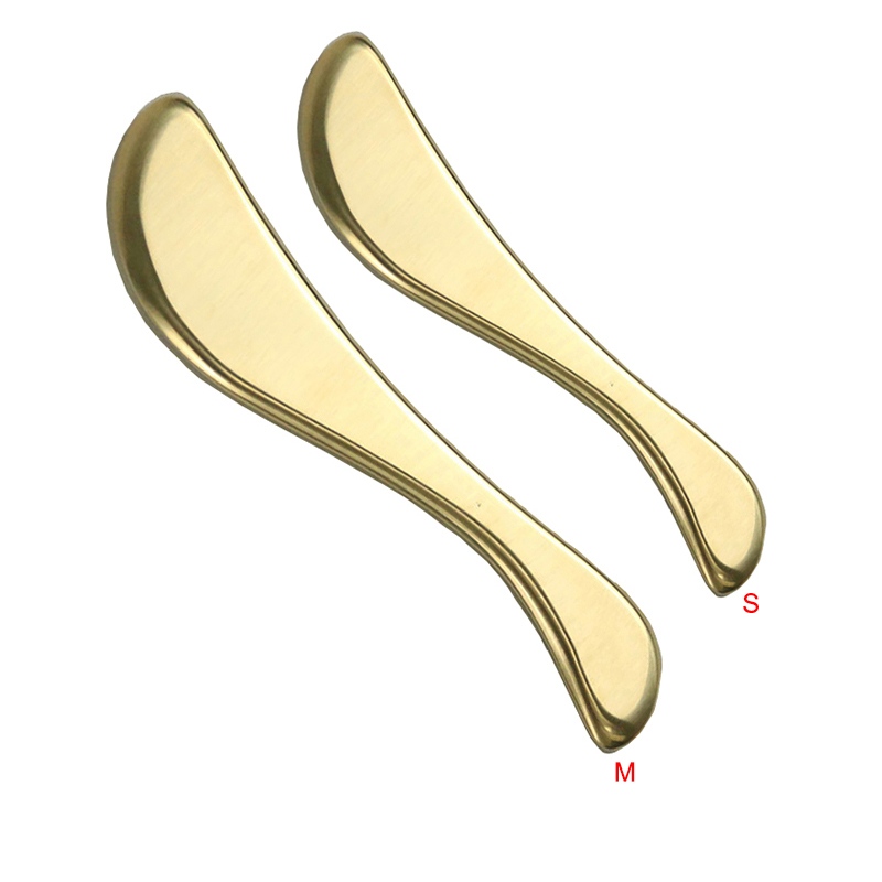 S-Shape Ergonomic Handheld Copper Guasha Massage Tool for Daily Home Usage or Therapist Massage Application