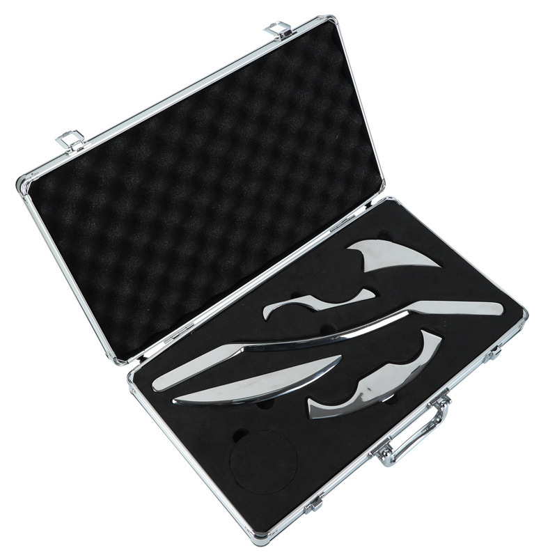 Steel ISTAM Set With 6 Different Styles Muscle Fascia Release Boards and Gua Sha Scraper for Chronic Pain Relief and After Exerciser Recovery