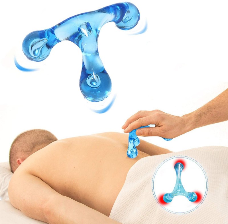 Transparent Blue Color Mini Plastic Manual Massage Tool for Daily Pain Relief Compel Toxic and Fatigue Relax Usage