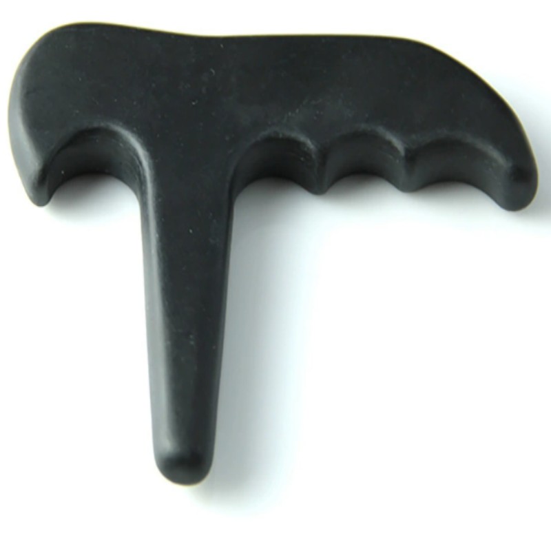 Bian Stone Acupoint Massage Tool T Shape Acupressure Point Massage for Body Pain Relief and Relax