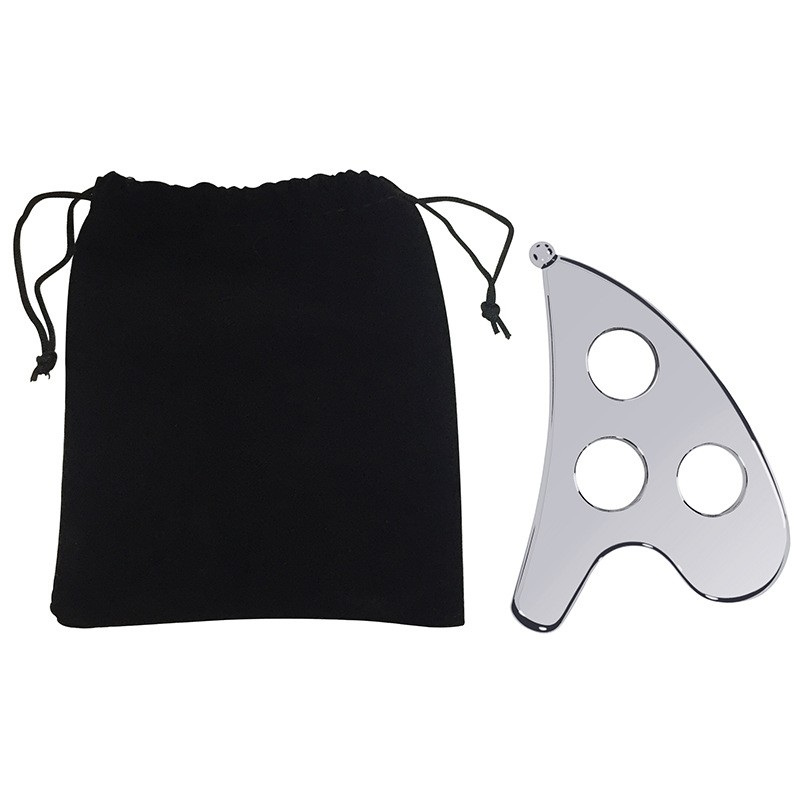 Steel Deep Muscle Fascia Release Massage Board as Acupressure Point Massager and Gua Sha Scraper
