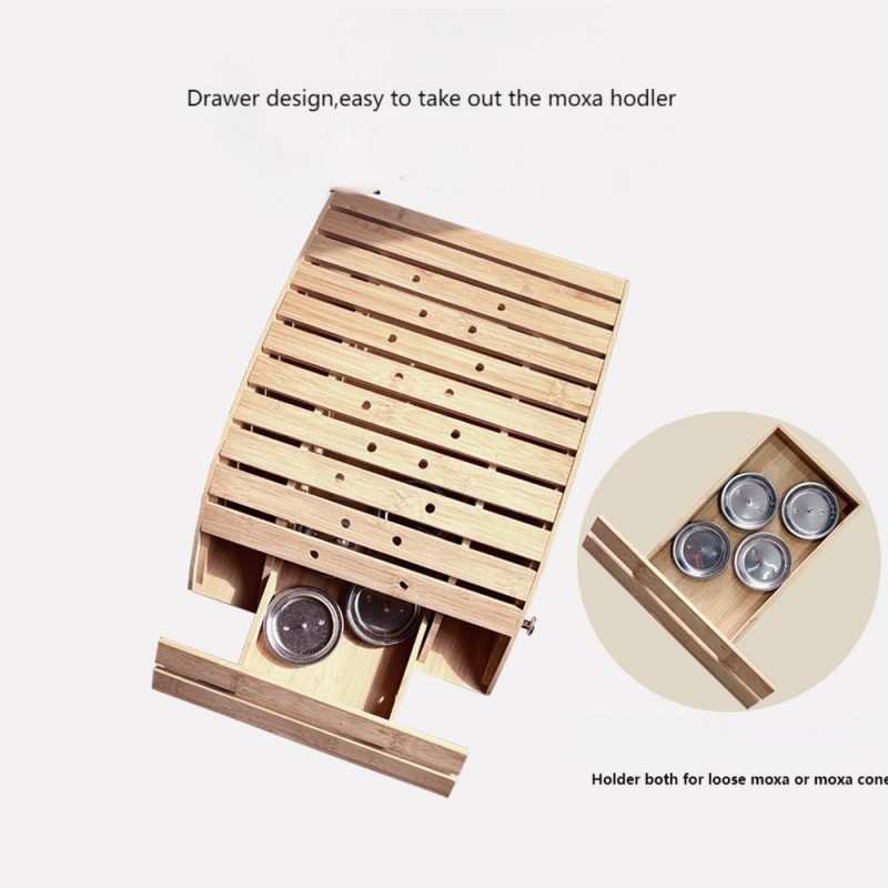 Multi-function Wooden Moxibustion Box as Back Stretcher Massage Device